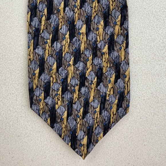 Vintage Abstract Art Print Tie 1990s Cocktail Collection Martini Silk Necktie - Picture 1 of 4